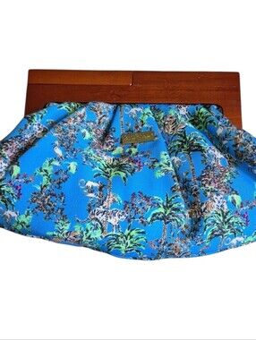 NWT Lilly Pulitzer Bermuda Clutch Blue Thistle Tiger Queen Purse